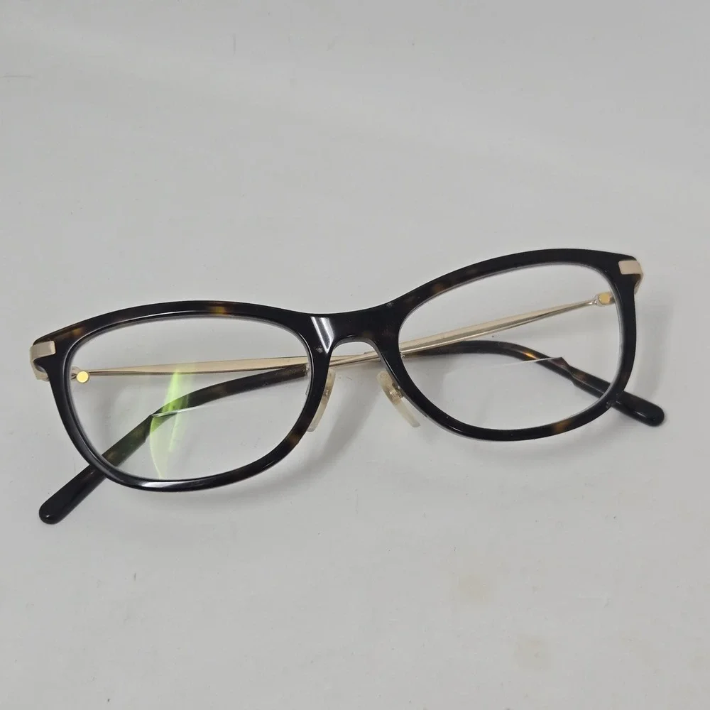 Marc Jacobs Tortoise Shell Cat Eye Eyeglasses Gold Metal Temples 53-18 MARC668G